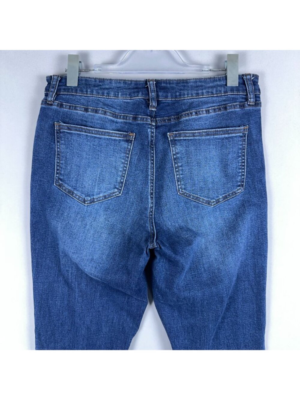 Ashley Mason Premium Flare Jeans Mid Rise Womens Size 13/31 Blue Medium Wash - Picture 3 of 11
